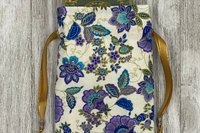 Floral Tarot Bag/ Custom Tarot Bag/ Keepsake Bag / Drawstring Bag / Oracle Bag / Jewelry Bag / Crystal Bag / Gift Bag / Tarot Pouch