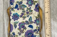 Floral Tarot Bag/ Custom Tarot Bag/ Keepsake Bag / Drawstring Bag / Oracle Bag / Jewelry Bag / Crystal Bag / Gift Bag / Tarot Pouch
