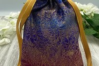Ombre Floral Tarot Bag/ Custom Tarot Bag/ Keepsake Bag / Drawstring Bag / Oracle Bag / Jewelry Bag / Crystal Bag / Gift Bag / Tarot Pouch