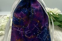 Constellations Tarot Bag/ Custom Tarot Pouch/ Keepsake Bag / Drawstring Bag / Oracle Bag / Crystal Bag / Tarot Pouch / Cosmetic Bag