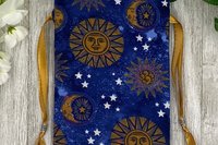 Sun Tarot Bag/ Custom Tarot Pouch/ Keepsake Bag / Drawstring Bag / Oracle Bag / Crystal Bag / Tarot Pouch / Cosmetic Bag