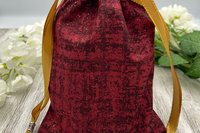 Red and Black Glitter Tarot Bag/ Custom Tarot Pouch/ Keepsake Bag / Drawstring Bag / Oracle Bag / Crystal Bag / Tarot Pouch / Cosmetic Bag