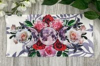 MINI Altar Cloth - Rose Triple Moon, Traveling Altar Cloth, Portable Altar Cloth, Small Spaces Altar, Home Office Altar