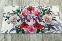 MINI Altar Cloth - Rose Triple Moon, Traveling Altar Cloth, Portable Altar Cloth, Small Spaces Altar, Home Office Altar
