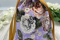 Floral Tarot Bag/ Custom Tarot Bag/ Keepsake Bag / Drawstring Bag / Oracle Bag / Jewelry Bag / Crystal Bag / Gift Bag / Tarot Pouch