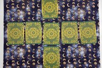Moon Phase Altar Cloth, Tarot Cloth, Altar Decor, Double Sided Altar Cloth, Wall Hanging, Dice Mat, Centerpiece