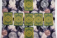 Moons Altar Cloth, Tarot Cloth, Altar Decor, Double Sided Altar Cloth, Wall Hanging, Dice Mat, Centerpiece