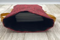 Red and Black Glitter Tarot Bag/ Custom Tarot Pouch/ Keepsake Bag / Drawstring Bag / Oracle Bag / Crystal Bag / Tarot Pouch / Cosmetic Bag