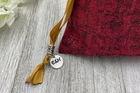 Red and Black Glitter Tarot Bag/ Custom Tarot Pouch/ Keepsake Bag / Drawstring Bag / Oracle Bag / Crystal Bag / Tarot Pouch / Cosmetic Bag