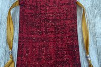 Red and Black Glitter Tarot Bag/ Custom Tarot Pouch/ Keepsake Bag / Drawstring Bag / Oracle Bag / Crystal Bag / Tarot Pouch / Cosmetic Bag
