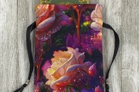 Rose Tarot Bag/ Custom Tarot Bag/ Keepsake Bag / Drawstring Bag / Oracle Bag / Jewelry Bag / Crystal Bag / Gift Bag / Tarot Pouch
