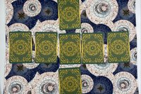 Constellation Sun Moon Altar Cloth, Tarot Cloth, Altar Decor, Double Sided Altar Cloth, Wall Hanging, Dice Mat, Centerpiece