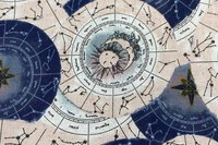 Constellation Sun Moon Altar Cloth, Tarot Cloth, Altar Decor, Double Sided Altar Cloth, Wall Hanging, Dice Mat, Centerpiece