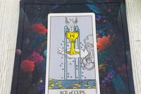 MINI Altar Cloth - Moon Garden, Traveling Altar Cloth, Portable Altar Cloth, Small Spaces Altar, Home Office Altar