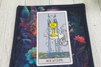 MINI Altar Cloth - Moon Garden, Traveling Altar Cloth, Portable Altar Cloth, Small Spaces Altar, Home Office Altar