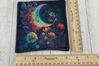 MINI Altar Cloth - Moon Garden, Traveling Altar Cloth, Portable Altar Cloth, Small Spaces Altar, Home Office Altar
