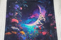 MINI Altar Cloth - Moon Garden, Traveling Altar Cloth, Portable Altar Cloth, Small Spaces Altar, Home Office Altar