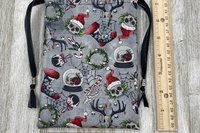 Creepy Christmas Tarot Bag/ Custom Tarot Pouch/ Keepsake Bag / Drawstring Bag / Oracle Bag / Crystal Bag / Tarot Pouch / Cosmetic Bag