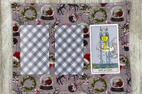 MINI Altar Cloth - Creepy Christmas, Traveling Altar Cloth, Portable Altar Cloth, Small Spaces Altar, Home Office Altar