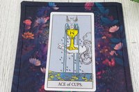 MINI Altar Cloth - Moon Garden, Traveling Altar Cloth, Portable Altar Cloth, Small Spaces Altar, Home Office Altar