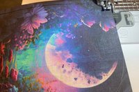 MINI Altar Cloth - Moon Garden, Traveling Altar Cloth, Portable Altar Cloth, Small Spaces Altar, Home Office Altar