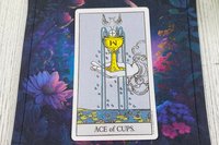 MINI Altar Cloth - Moon Garden, Traveling Altar Cloth, Portable Altar Cloth, Small Spaces Altar, Home Office Altar