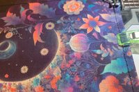 MINI Altar Cloth - Moon Garden, Traveling Altar Cloth, Portable Altar Cloth, Small Spaces Altar, Home Office Altar