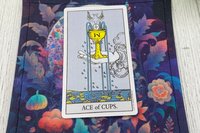 MINI Altar Cloth - Moon Garden, Traveling Altar Cloth, Portable Altar Cloth, Small Spaces Altar, Home Office Altar