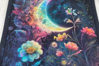 MINI Altar Cloth - Moon Garden, Traveling Altar Cloth, Portable Altar Cloth, Small Spaces Altar, Home Office Altar