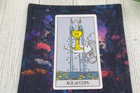 MINI Altar Cloth - Moon Garden, Traveling Altar Cloth, Portable Altar Cloth, Small Spaces Altar, Home Office Altar