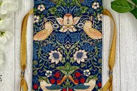 William Morris Tarot Bag/ Custom Tarot Bag/ Keepsake Bag / Drawstring Bag / Oracle Bag / Jewelry Bag / Crystal Bag / Gift Bag / Tarot Pouch