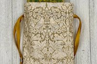 William Morris Tarot Bag/ Custom Tarot Bag/ Keepsake Bag / Drawstring Bag / Oracle Bag / Jewelry Bag / Crystal Bag / Gift Bag / Tarot Pouch
