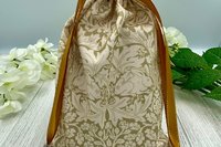 William Morris Tarot Bag/ Custom Tarot Bag/ Keepsake Bag / Drawstring Bag / Oracle Bag / Jewelry Bag / Crystal Bag / Gift Bag / Tarot Pouch