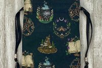 Witchy Tarot Bag/ Custom Tarot Pouch/ Keepsake Bag / Drawstring Bag / Oracle Bag / Crystal Bag / Tarot Pouch / Cosmetic Bag