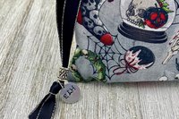 Creepy Christmas Tarot Bag/ Custom Tarot Pouch/ Keepsake Bag / Drawstring Bag / Oracle Bag / Crystal Bag / Tarot Pouch / Cosmetic Bag