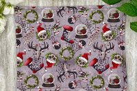 MINI Altar Cloth - Creepy Christmas, Traveling Altar Cloth, Portable Altar Cloth, Small Spaces Altar, Home Office Altar