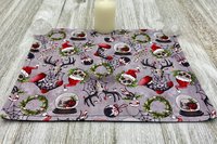 MINI Altar Cloth - Creepy Christmas, Traveling Altar Cloth, Portable Altar Cloth, Small Spaces Altar, Home Office Altar