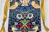 William Morris Tarot Bag/ Custom Tarot Bag/ Keepsake Bag / Drawstring Bag / Oracle Bag / Jewelry Bag / Crystal Bag / Gift Bag / Tarot Pouch