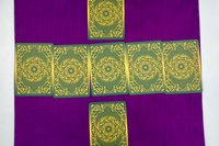 Faux Silk Dupioni Purple Altar Cloth, Tarot Cloth, Altar Decor, Double Sided Altar Cloth, Wall Hanging, Dice Mat, Centerpiece