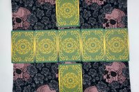 Skulls Altar Cloth, Tarot Cloth, Altar Decor, Double Sided Altar Cloth, Wall Hanging, Dice Mat, Centerpiece