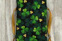 Clover Tarot Bag/ Keepsake Bag / Drawstring Bag / Oracle Bag / Jewelry Bag / Crystal Bag / Gift Bag / Tarot Pouch