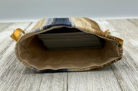 Beachy Stripes Tarot Bag/ Custom Tarot Bag/ Keepsake Bag / Drawstring Bag / Oracle Bag / Jewelry Bag / Crystal Bag / Gift Bag / Tarot Pouch