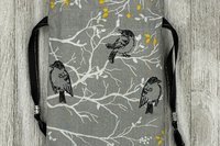 Birds Tarot Bag/ Custom Tarot Bag/ Keepsake Bag / Drawstring Bag / Oracle Bag / Jewelry Bag / Crystal Bag / Gift Bag / Tarot Pouch