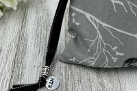 Birds Tarot Bag/ Custom Tarot Bag/ Keepsake Bag / Drawstring Bag / Oracle Bag / Jewelry Bag / Crystal Bag / Gift Bag / Tarot Pouch