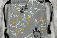 Birds Tarot Bag/ Custom Tarot Bag/ Keepsake Bag / Drawstring Bag / Oracle Bag / Jewelry Bag / Crystal Bag / Gift Bag / Tarot Pouch