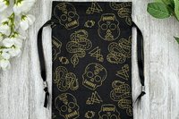 Skull Snake Tarot Bag/ Custom Tarot Pouch/ Keepsake Bag / Drawstring Bag / Oracle Bag / Crystal Bag / Tarot Pouch / Cosmetic Bag