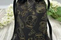 Skull Snake Tarot Bag/ Custom Tarot Pouch/ Keepsake Bag / Drawstring Bag / Oracle Bag / Crystal Bag / Tarot Pouch / Cosmetic Bag