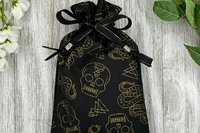 Skull Snake Tarot Bag/ Custom Tarot Pouch/ Keepsake Bag / Drawstring Bag / Oracle Bag / Crystal Bag / Tarot Pouch / Cosmetic Bag