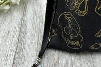 Skull Snake Tarot Bag/ Custom Tarot Pouch/ Keepsake Bag / Drawstring Bag / Oracle Bag / Crystal Bag / Tarot Pouch / Cosmetic Bag