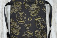 Skull Snake Tarot Bag/ Custom Tarot Pouch/ Keepsake Bag / Drawstring Bag / Oracle Bag / Crystal Bag / Tarot Pouch / Cosmetic Bag